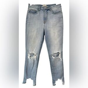 L'Agence Women's High Line Skinny Jeans Distressed Light Wash Size 28 *Read